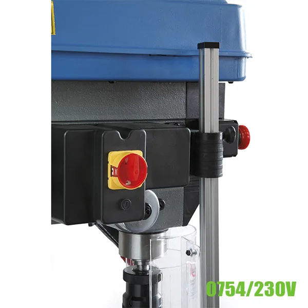 Máy khoan đứng sàn truyền đai FERVI 0754-230V, khoan thép Ø28 mm, côn MT4, bầu kẹp 5–20 mm, 230 V thumbnail 2
