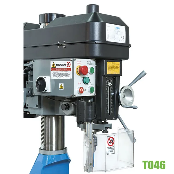 Máy khoan phay FERVI T046, truyền đai, khoan thép Ø32 mm, côn MT3, 230 V thumbnail 5