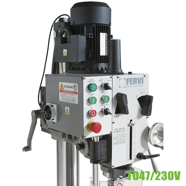 Máy khoan, phay ngón max Ø25mm, trục côn kiểu CM4 Fervi T047/400V thumbnail 4