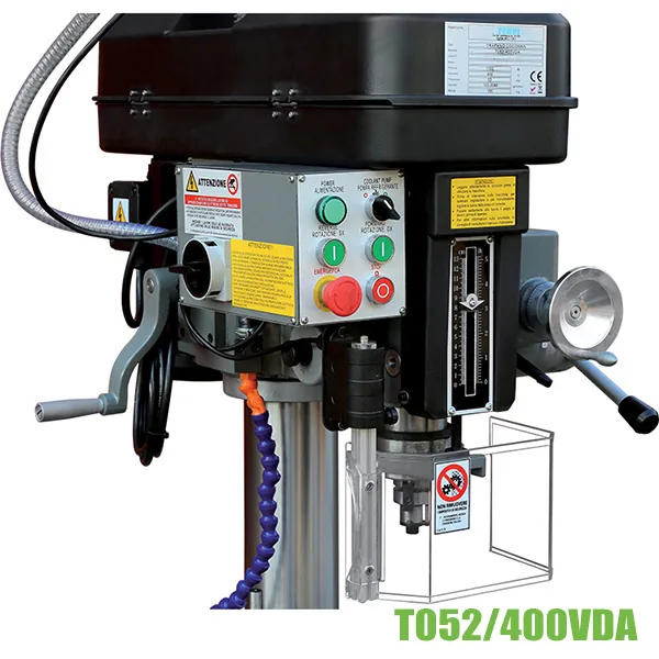 Máy khoan phay đặt sàn FERVI T052-400VDA, truyền đai, khoan thép Ø32 mm, côn MT3, ăn dao tự động, 400 V thumbnail 2