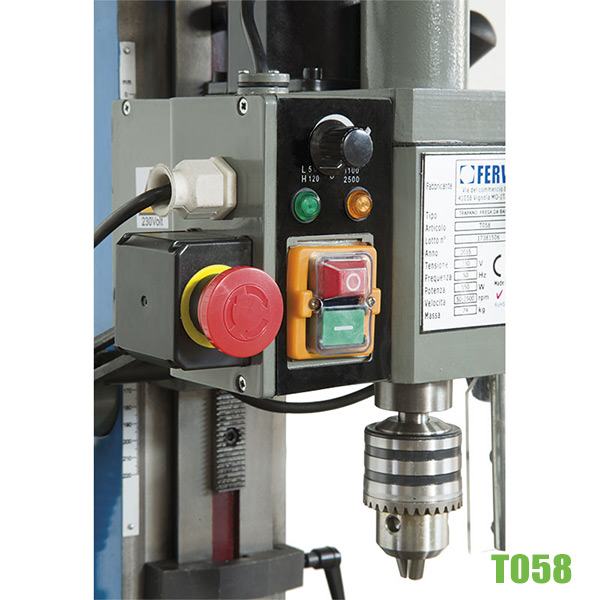 Máy khoan, phay mini T058 hành trình 50mm, khoan thép ∅13mm thumbnail 2