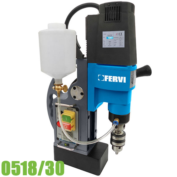 Máy khoan từ 0518/30, lực hút 11000N, khoan lõi Ø30 mm Fervi