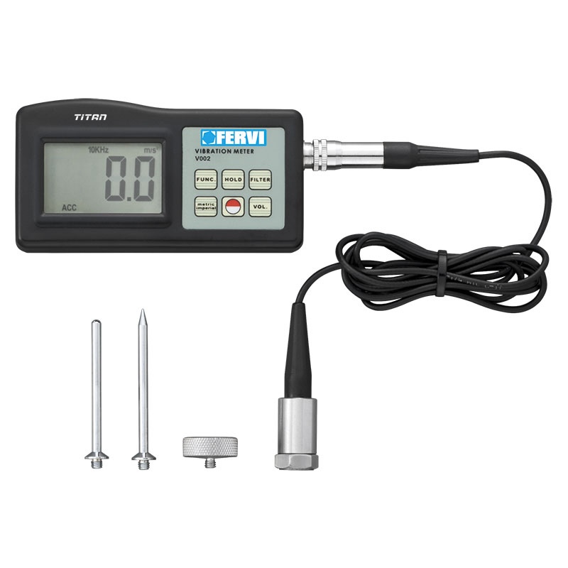 Máy kiểm tra rung động FERVI V002, đo độ rung cầm tay