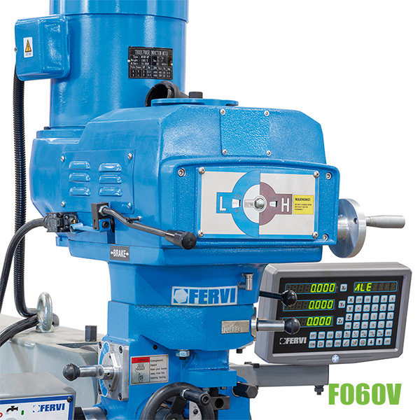 Máy phay đứng FERVI F060V, max gang Ø60mm, ngón Ø35mm thumbnail 2
