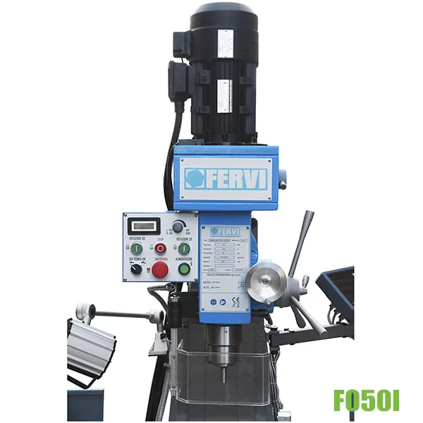 Máy phay đứng khoan F050I, trên gang max ∅50mm, côn trục chính ISO40 thumbnail 3