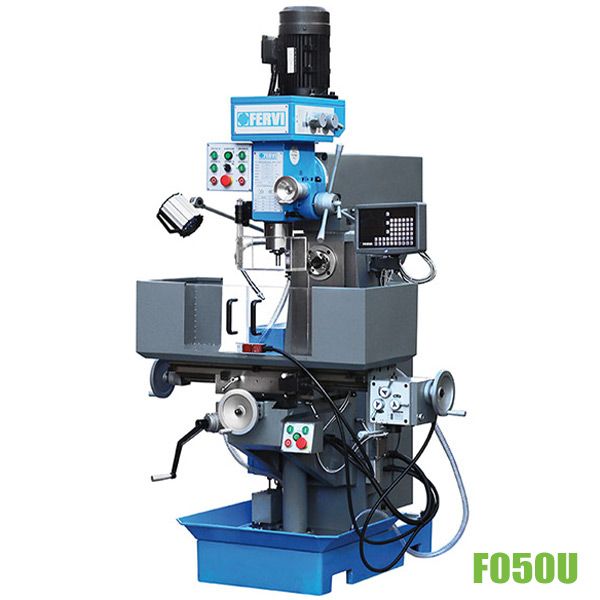 Máy phay vạn năng F050U, công suất 1500W, hành trình trục 120mm Fervi