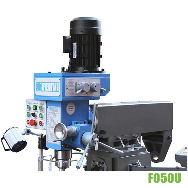 Máy phay vạn năng F050U, công suất 1500W, hành trình trục 120mm Fervi thumbnail 2