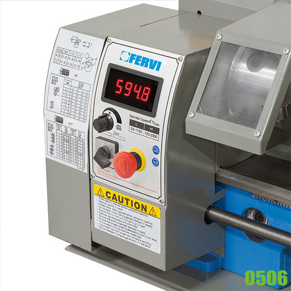 Máy tiện mini để bàn 0506, chiều cao trung tâm 105mm, động cơ 600W thumbnail 3