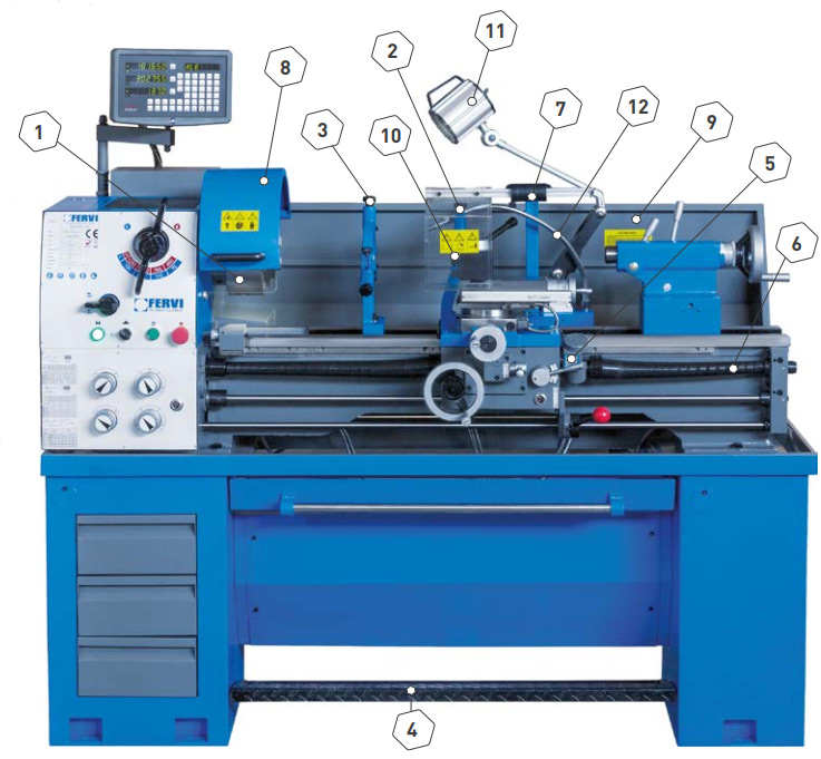 cấu tạo máy tiện cơ khí T069/400V3A