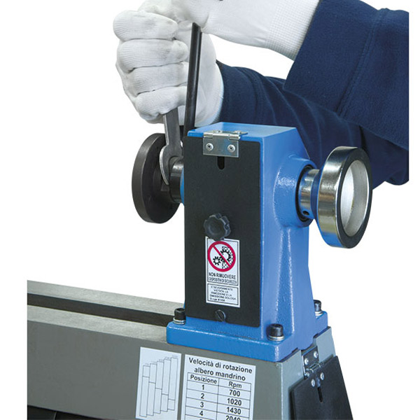 Máy tiện gỗ FERVI 0497 chiều dài phôi 457mm, đường kính trục chính 12" thumbnail 5