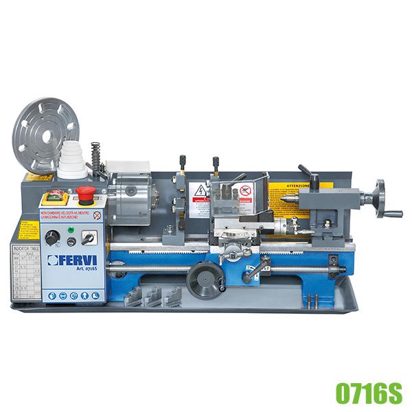 Máy tiện để bàn mini chiều dài phôi max 350mm Fervi 0716S