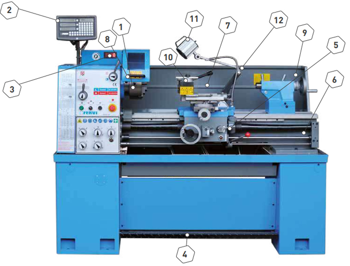 cấu tạo máy tiện T070/400VI3A