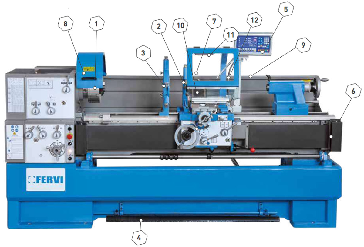 cấu tạo máy tiện T705I