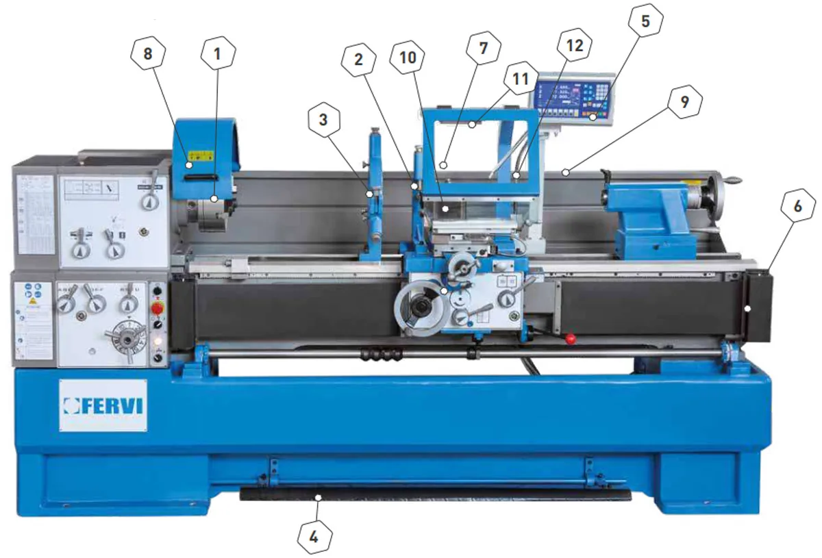 cấu tạo máy tiện T705I