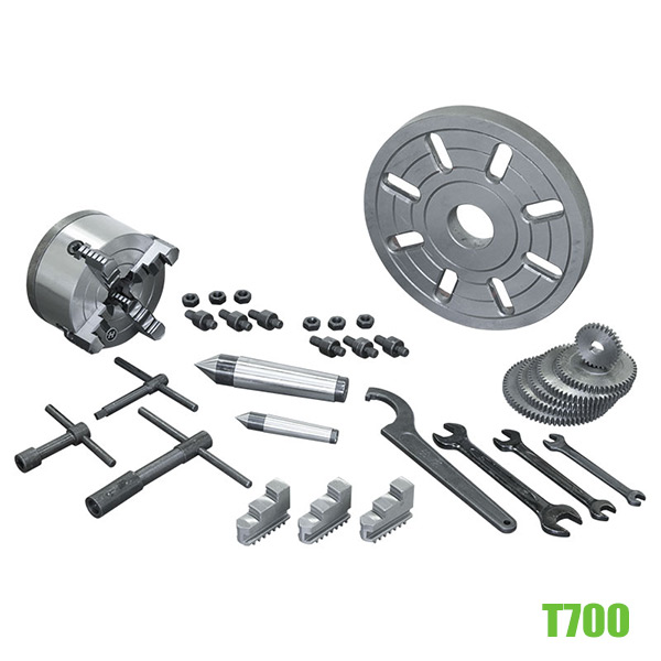 Máy tiện vạn năng T700V chiều dài phôi max 700mm, mâm cặp ∅125mm thumbnail 3