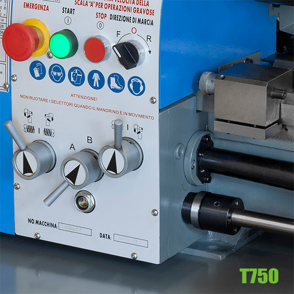 Máy tiện vạn năng T750I chiều dài phôi max 750mm, mâm cặp ø125mm thumbnail 6