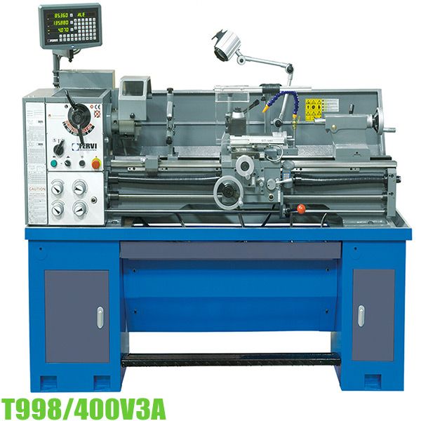 Máy tiện vạn năng T998, mâm cặp ø250mm, 8 cấp tốc độ Fervi