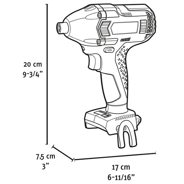 Máy vặn vít chạy pin FB20IS3AB-K, đầu lục giác 1/4 inch 6.3mm