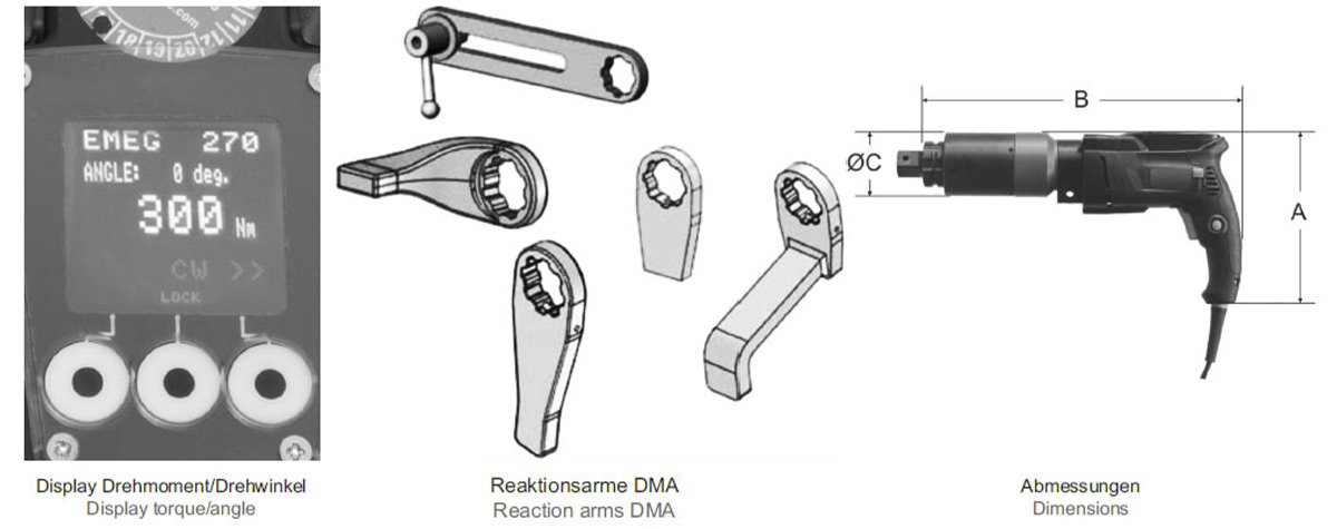 máy siết bu lông momen max 8000N Emeg