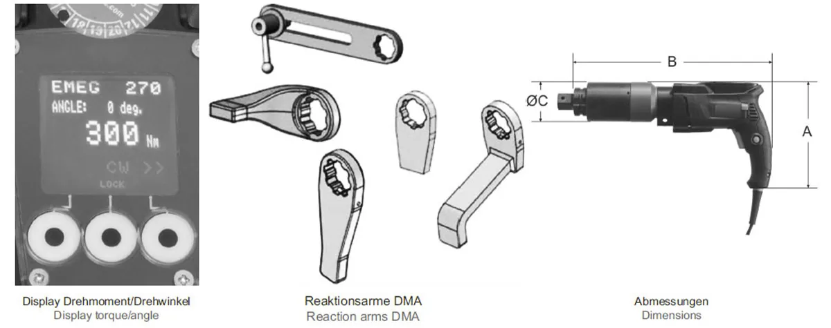 máy siết bu lông momen max 8000N Emeg