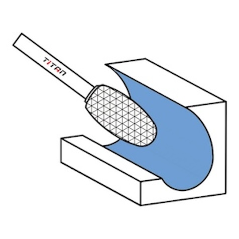 hình ứng dụng của mũi mài hợp kim hình quả thông