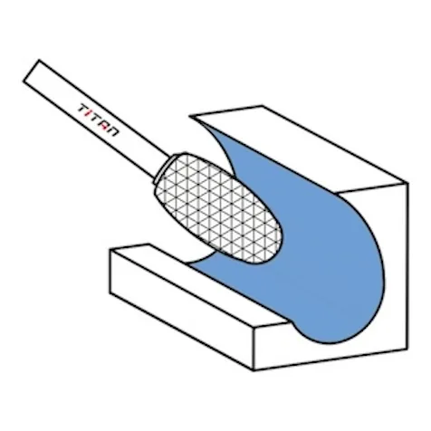 hình ứng dụng của mũi mài hợp kim hình quả thông