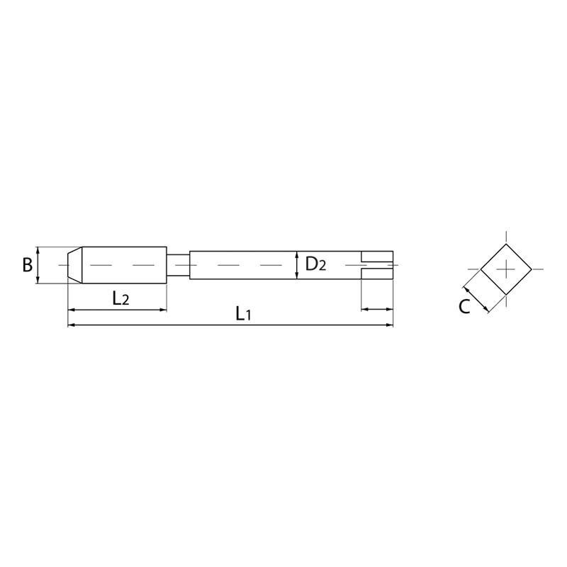 MACHINE TAPS FOR THROUGH-HOLES, CORRECTED BORE thumbnail 2