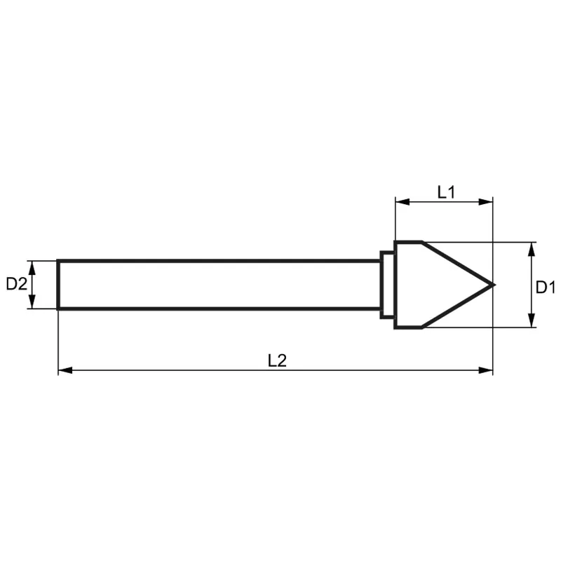 Mũi mài hợp kim carbide FERVI J10SC6, đường kính đầu cắt 10mm, rãnh cắt đơn gia công thép và gang thumbnail 2