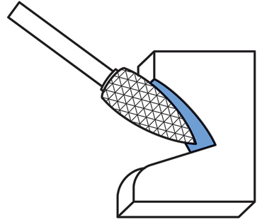 Mũi mài hợp kim FERVI GxDC Ø3-19mm, hình quả thông đầu nhọn