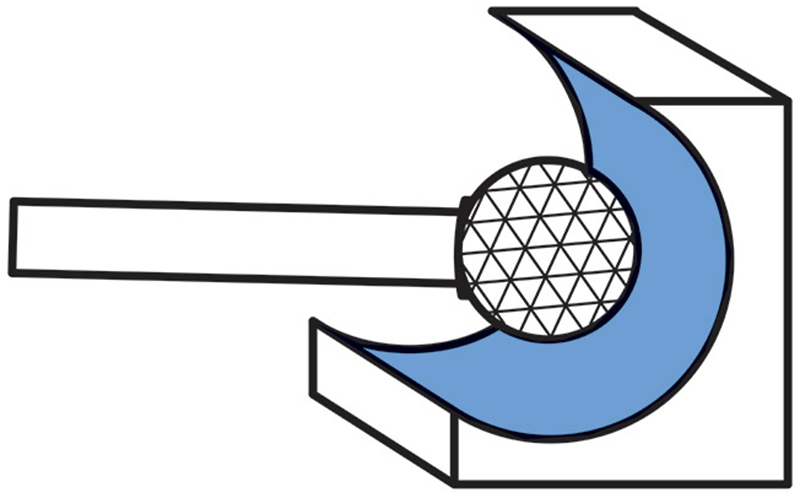 Mũi mài chỏm cầu FERVI DxDC bằng hợp kim, cắt khía kim cương