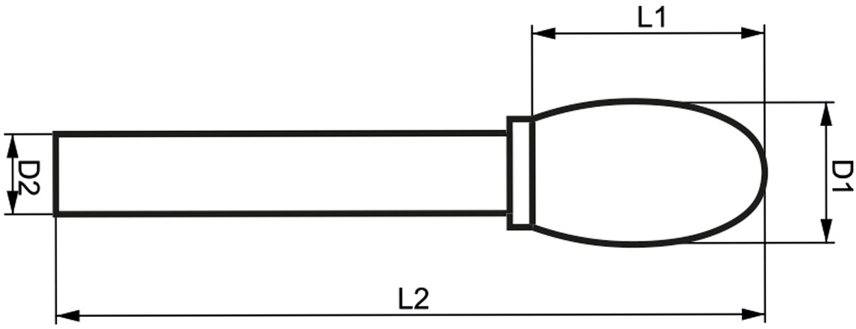 ExDC Mũi mài hợp kim hình quả trứng từ Ø8-16mm Tungsten Fervi