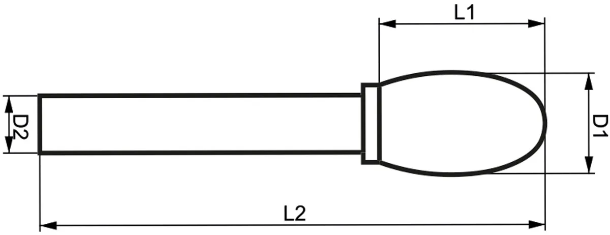 ExDC Mũi mài hợp kim hình quả trứng từ Ø8-16mm Tungsten Fervi