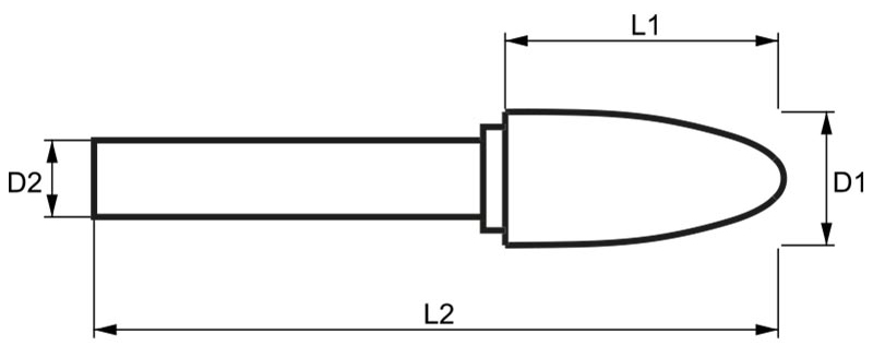 Mũi mài hợp kim FERVI FXSC đầu quả thông, dùng máy mài trụ.
