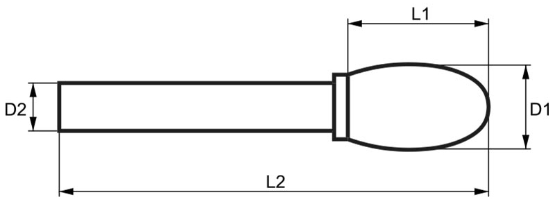 Mũi mài hợp kim hình quả thông FERVI EXSC, mài rãnh tròn.