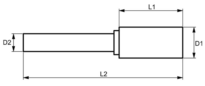 Mũi mài trụ cán dài FERVI BXSCXL, cho mặt phẳng, góc vuông.