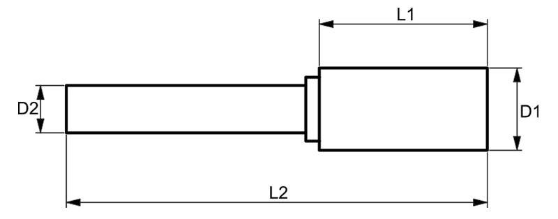 Mũi mài trụ FERVI A12AL6 dùng cho mài phẳng bề mặt nhôm.
