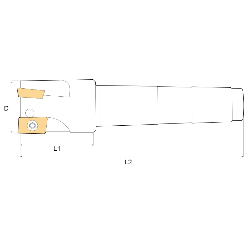 Dao phay gắn mảnh FERVI F401x, chuôi côn Morse, Ø25 đến 40 mm, mảnh ADLT1503 thumbnail 2