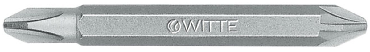 2901- Mũi vít 2 đầu bake và hoa thị dài 60mm thân lục giác 1/4 inch WITTE