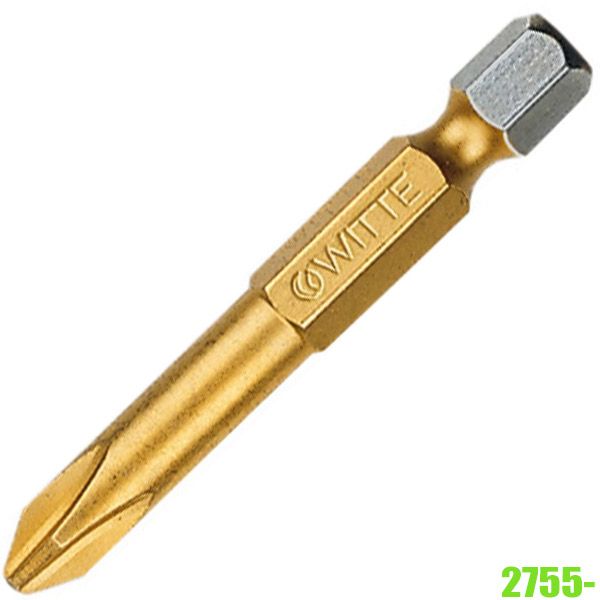 Mũi vít bake phủ Titan PH1-PH3 dài 50mm, chuôi 1/4 inch WITTE 2755