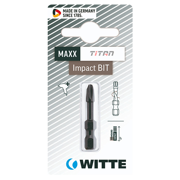 Mũi vít đóng PH3 chuôi lục giác 6.4 mm WITTE 28378, dài 38mm