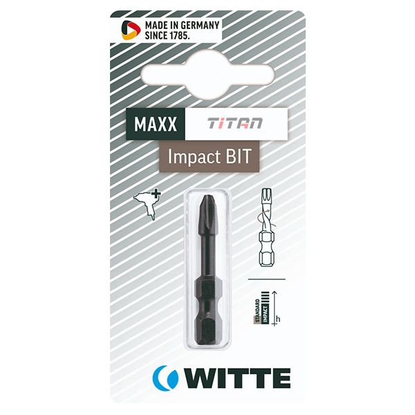 Mũi vít đóng PH3 chuôi lục giác 6.4 mm WITTE 28378, dài 38mm