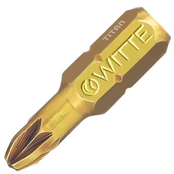 Mũi vít hoa thị PZ2 WITTE 27248, phủ TiN chuôi 1/4 inch