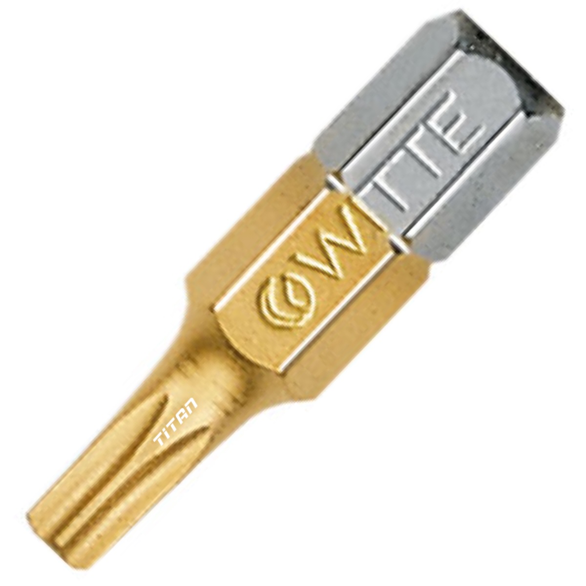 Đầu mũi vặn vít sao TORX WITTE 2951, dài 25mm phủ TiN