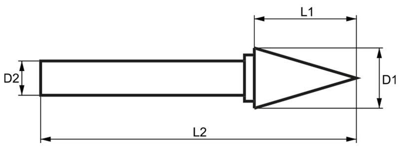 Mũi mài hình chóp FERVI MxDC, Ø3-16mm, Tungsten Carbide