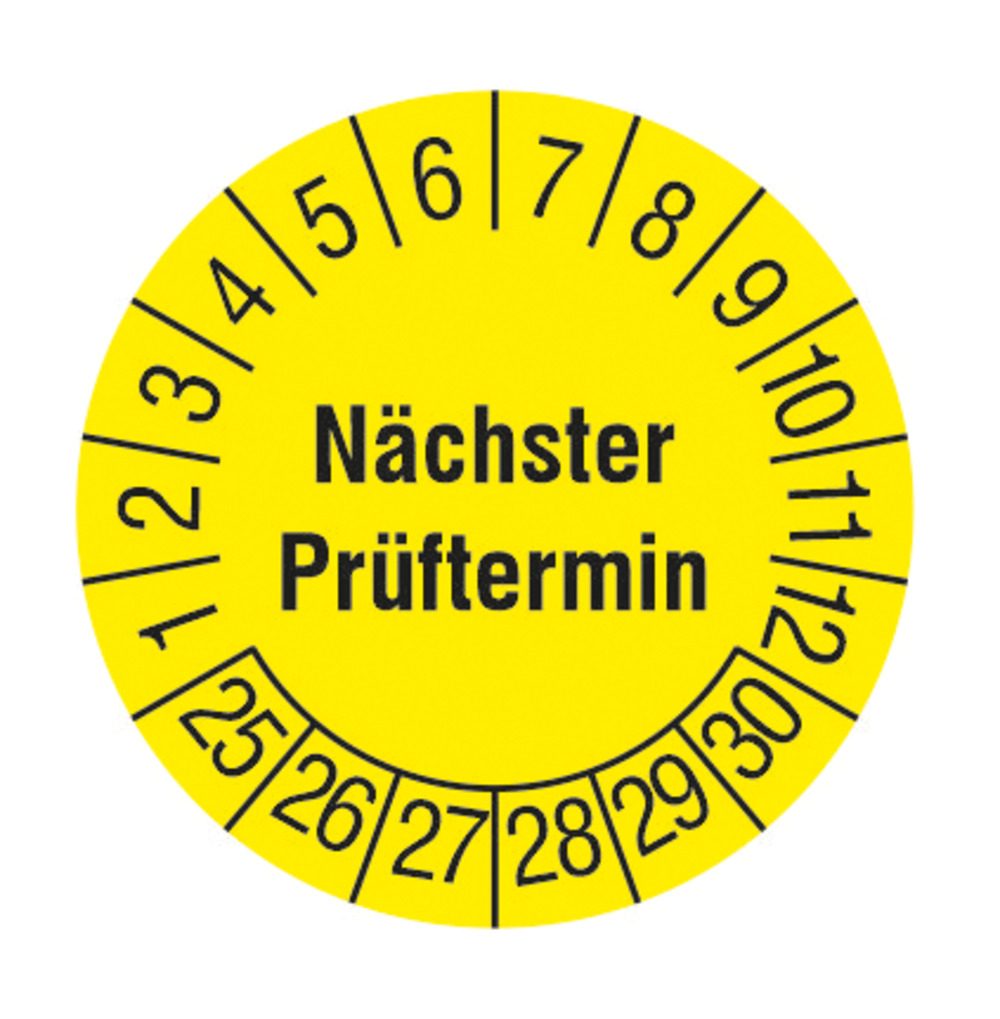 Nhãn kiểm tra "Ngày kiểm tra tiếp theo", 25-30