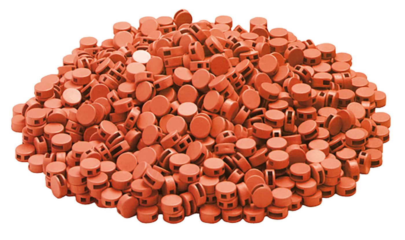 Niêm phong nhựa, đường kính 10 mm, màu cam