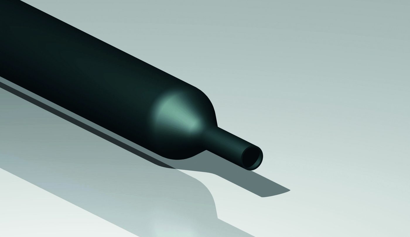 Ống co nhiệt 2:1, đen, RAL 9011, mỏng, Ø 3.5/1.5 mm, dài 35.00 mm - gói thay thế 100 miếng