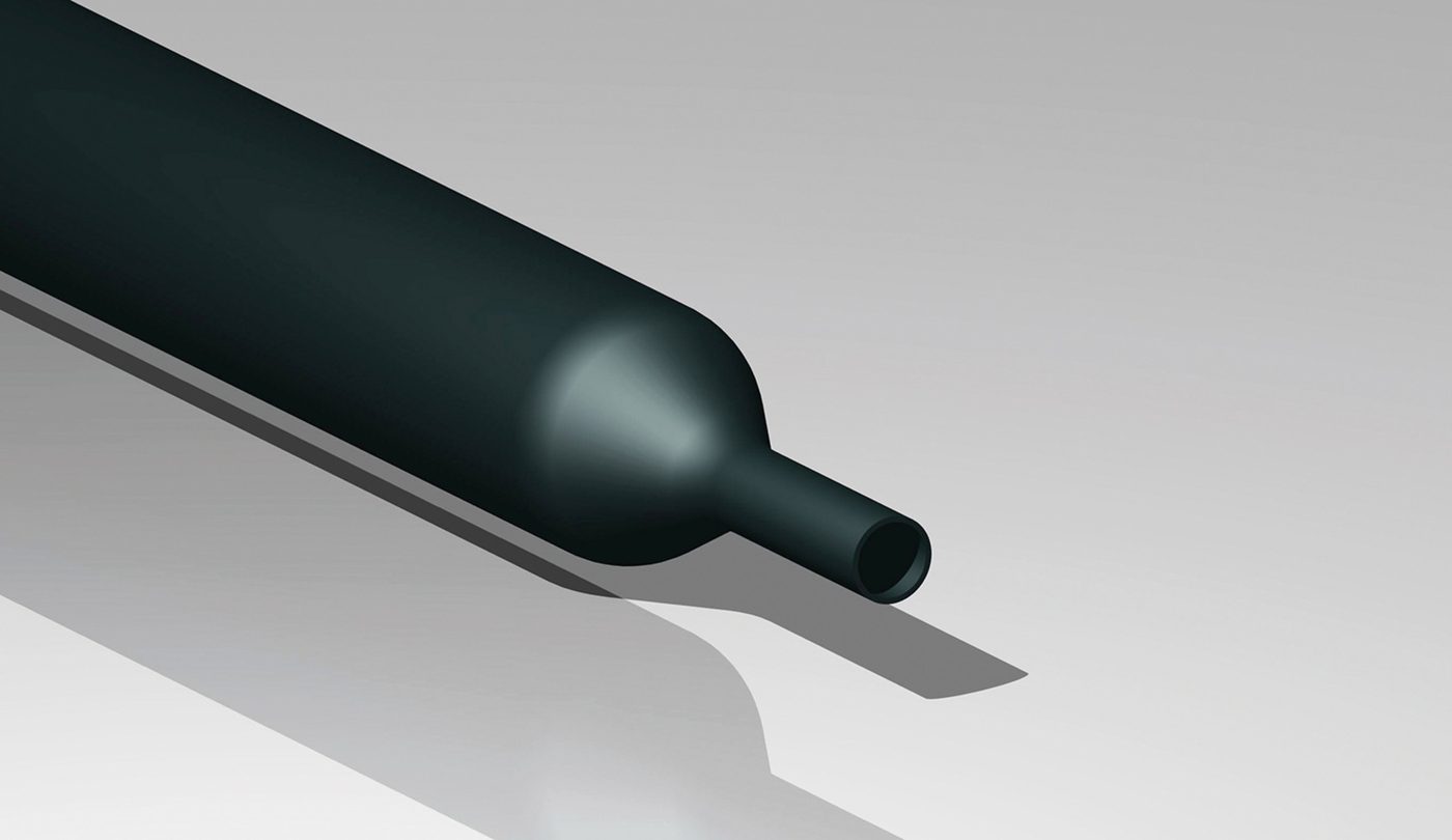 Ống co nhiệt 3:1, đen, RAL 9011, mỏng, Ø 100.0/33.0 mm, dài 1 m