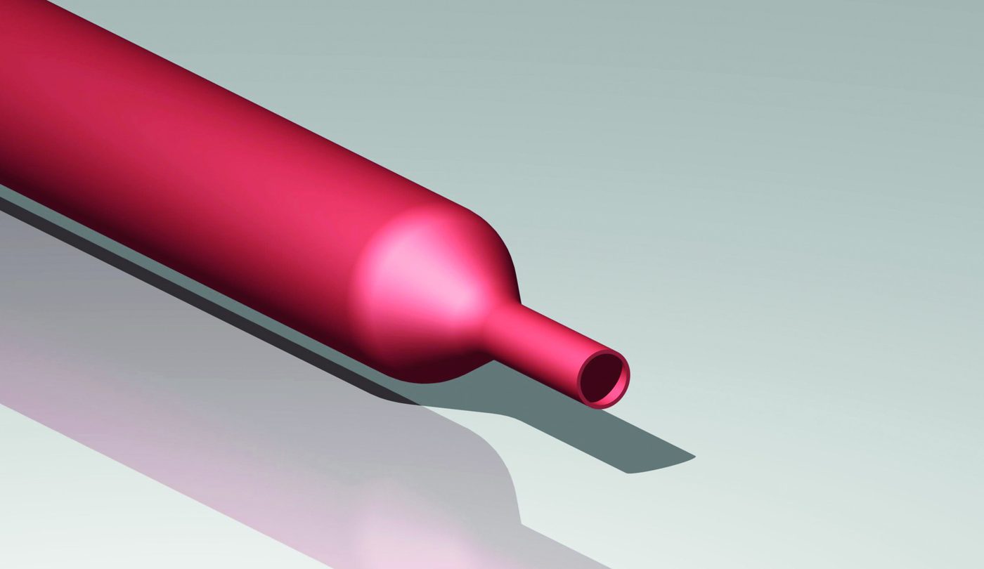 Ống co nhiệt Ø-trước/sau 9.5/4.5 mm, dài 70 mm, gói thay thế 100 miếng, đỏ