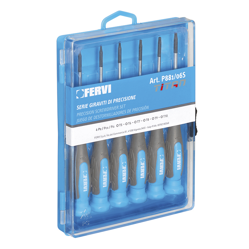 Bộ tô vít đầu sao thợ điện tử P881/06S gồm 6 cây T5 đến T10